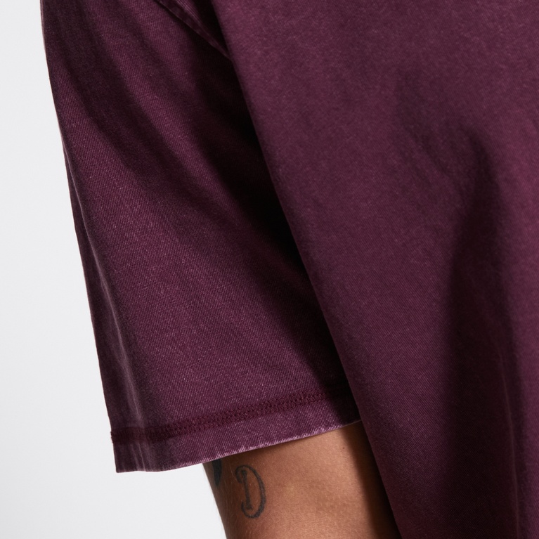 Heavy washed tee "Rough" Aubergine